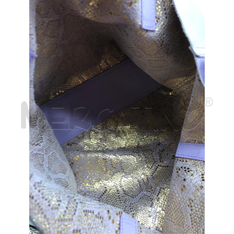 BORSA DONNA COCCINELLE LILLA/DORATA REVERS | Mercatino dell'Usato Roma somalia 5