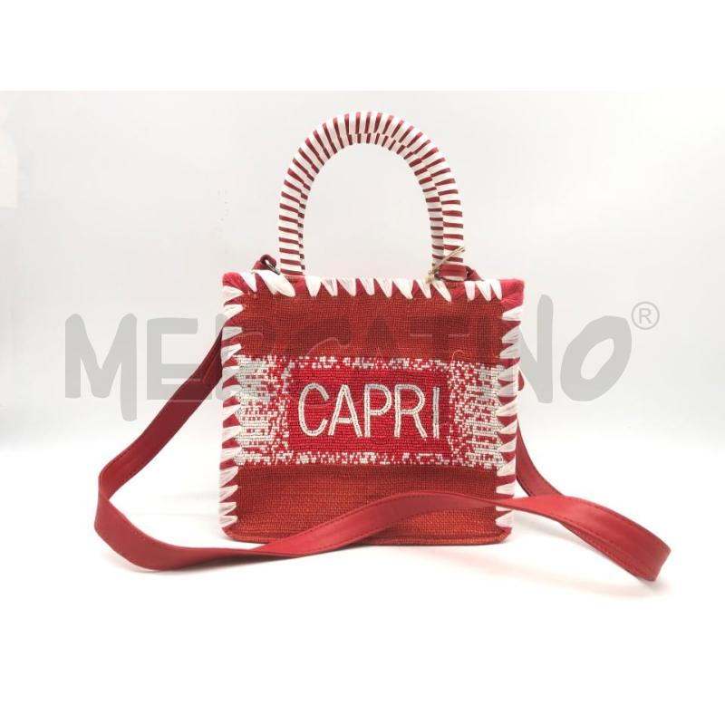 BORSA DONNA DE SIENA ROSSA BIANCA CAPRI NEW | Mercatino dell'Usato Roma somalia 2