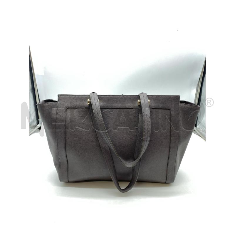 BORSA DONNA FURLA GRIGIO DETT DORATI | Mercatino dell'Usato Roma somalia 2
