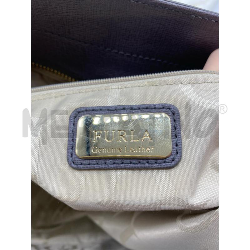 BORSA DONNA FURLA GRIGIO DETT DORATI | Mercatino dell'Usato Roma somalia 4