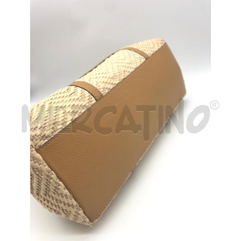 BORSA DONNA GIANNI CHIARINI RAFIA PROF PELLE MARRONE | Mercatino dell'Usato Roma somalia 3