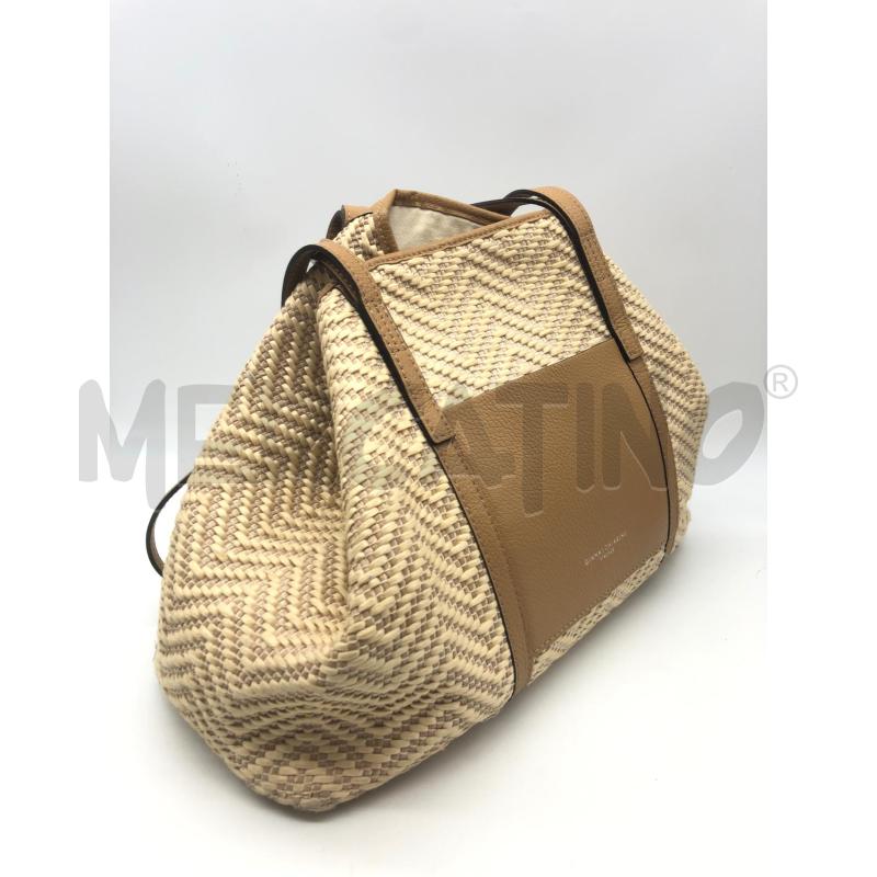 BORSA DONNA GIANNI CHIARINI RAFIA PROF PELLE MARRONE | Mercatino dell'Usato Roma somalia 4