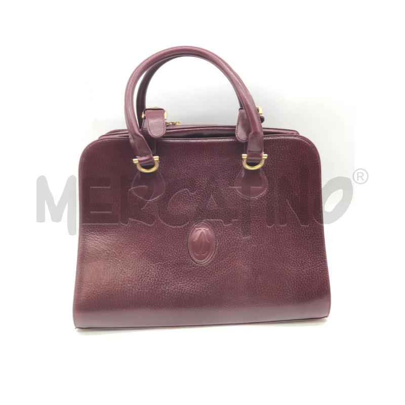 BORSA DONNA MUST DE CARTIER BORDEAUX RIGIDA  | Mercatino dell'Usato Roma somalia 1