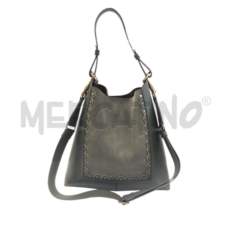 BORSA DONNA ORCIANI VERDE BORCHIETTE DORATE | Mercatino dell'Usato Roma somalia 2