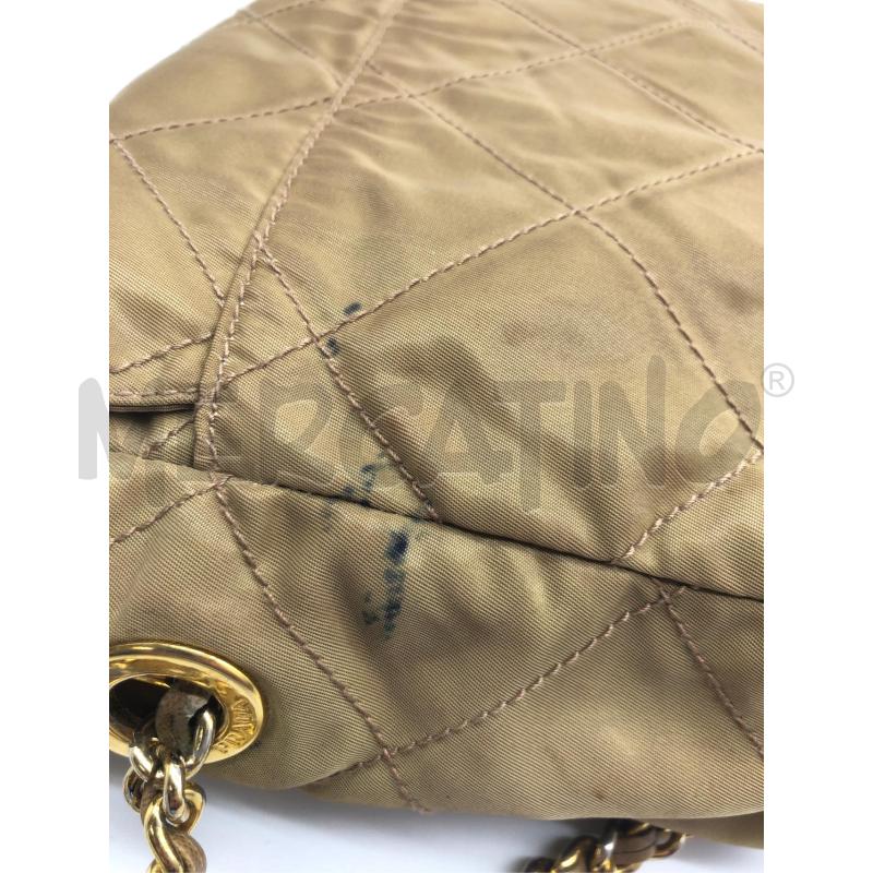BORSA DONNA PRADA MARRONCINA TESSUTO TRAPUNTATA  | Mercatino dell'Usato Roma somalia 4