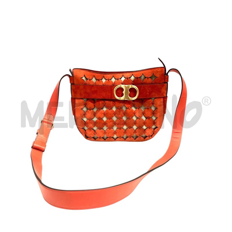 BORSA DONNA TORY BURCH ARANCIO BEIGE | Mercatino dell'Usato Roma somalia 1