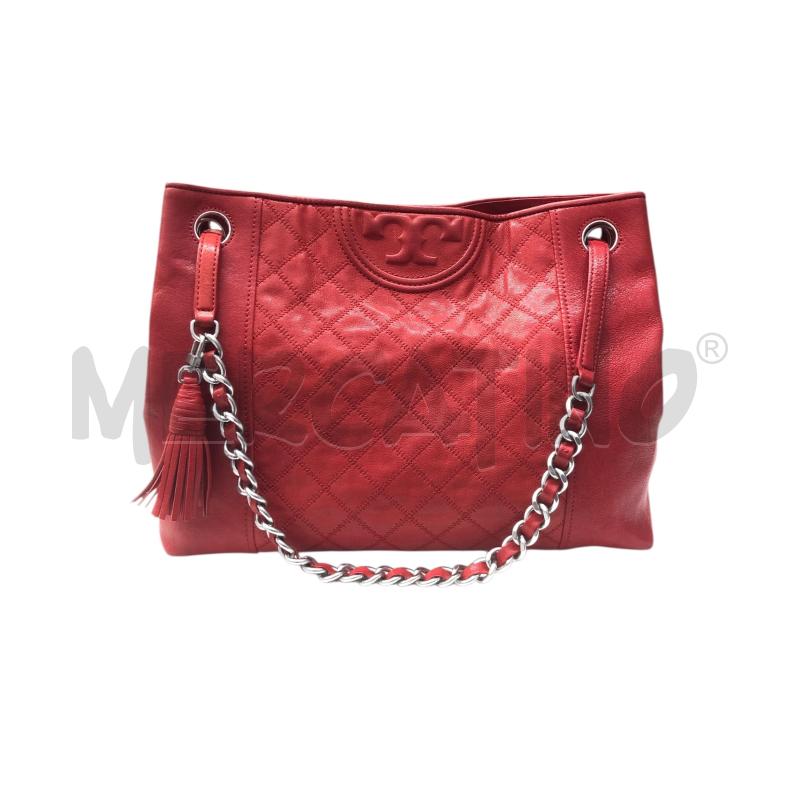 BORSA DONNA TORY BURCH ROSSA TRAPUNTATA TOTE  | Mercatino dell'Usato Roma somalia 1