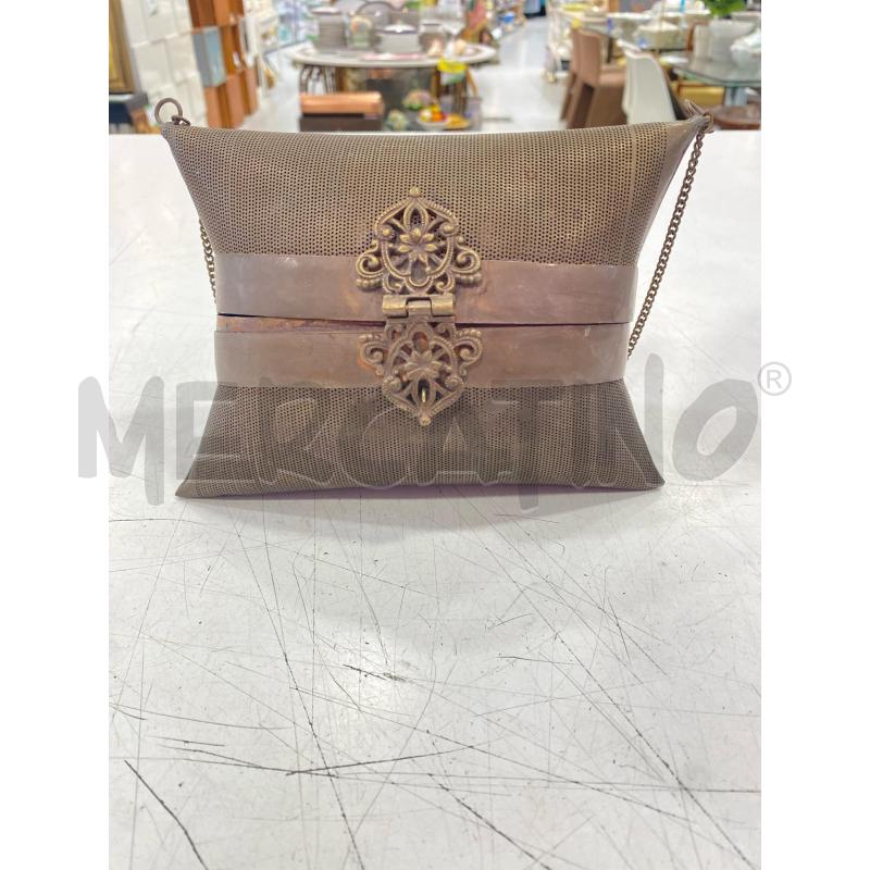 BORSA DORATA INTERNO BLU | Mercatino dell'Usato Roma somalia 1
