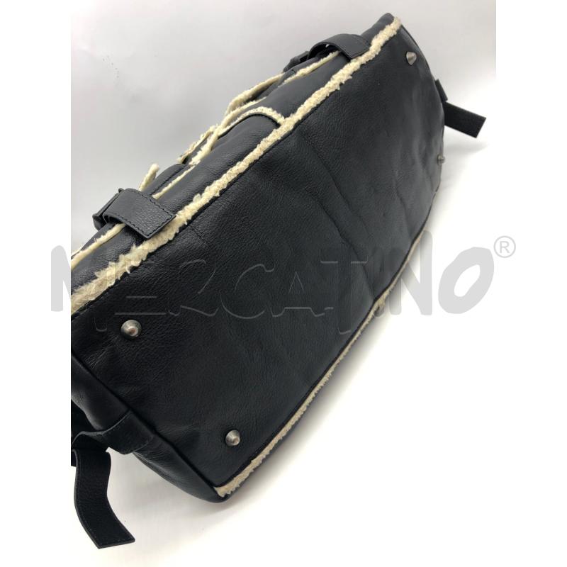 BORSONE PELLE GALLIANO NERO PROF PELO  | Mercatino dell'Usato Roma somalia 4