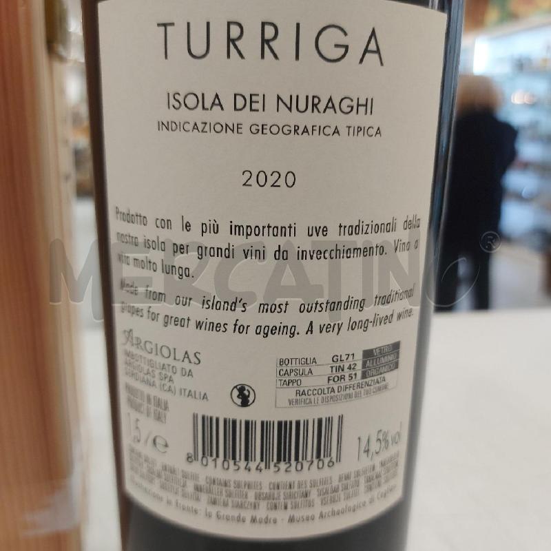BOTTIGLIA TURRIGA ISOLA DEI NURAGHI 2020 | Mercatino dell'Usato Roma somalia 3