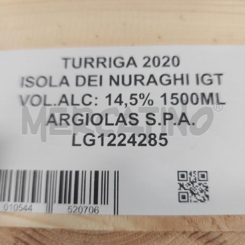 BOTTIGLIA TURRIGA ISOLA DEI NURAGHI 2020 | Mercatino dell'Usato Roma somalia 4