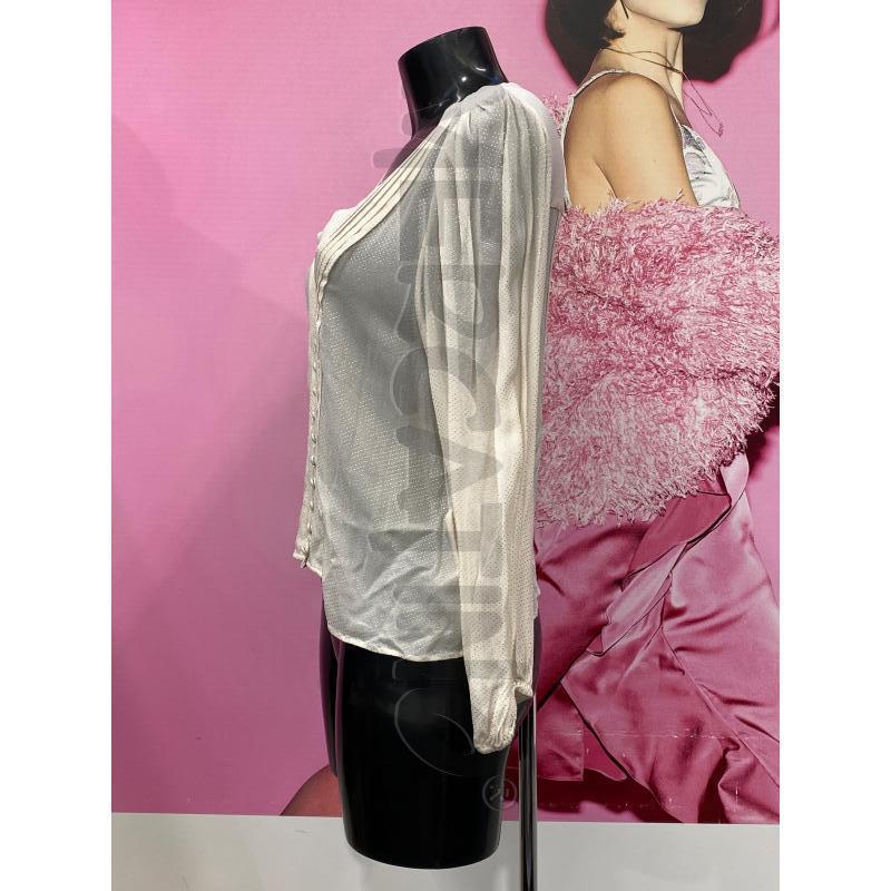 CAMICIA DONNA IRO BEIGE PALLINI ARGENTO | Mercatino dell'Usato Roma somalia 2