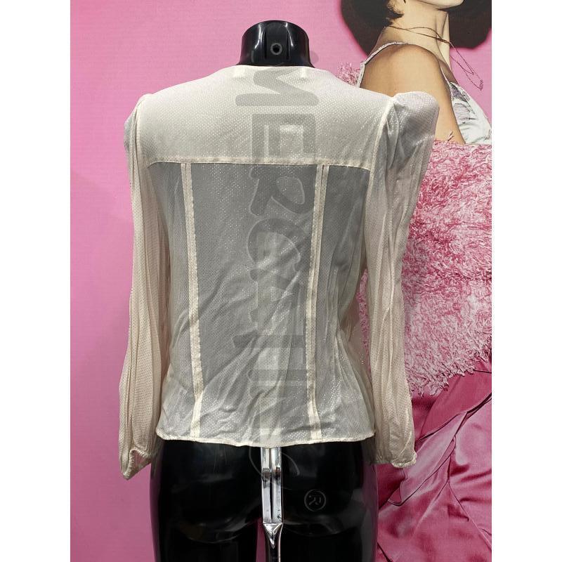 CAMICIA DONNA IRO BEIGE PALLINI ARGENTO | Mercatino dell'Usato Roma somalia 3