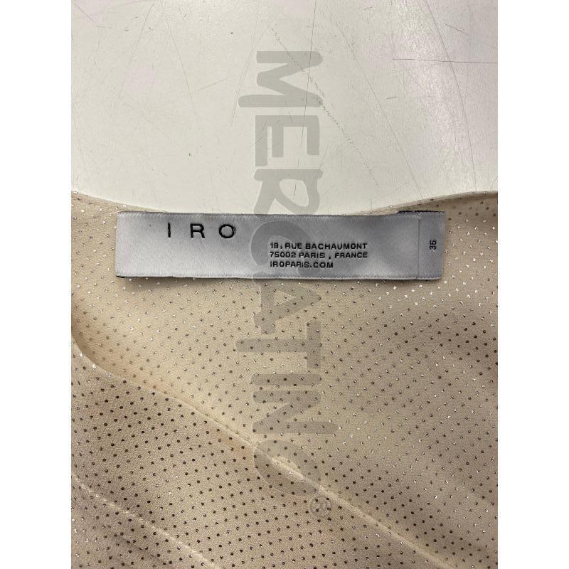 CAMICIA DONNA IRO BEIGE PALLINI ARGENTO | Mercatino dell'Usato Roma somalia 4