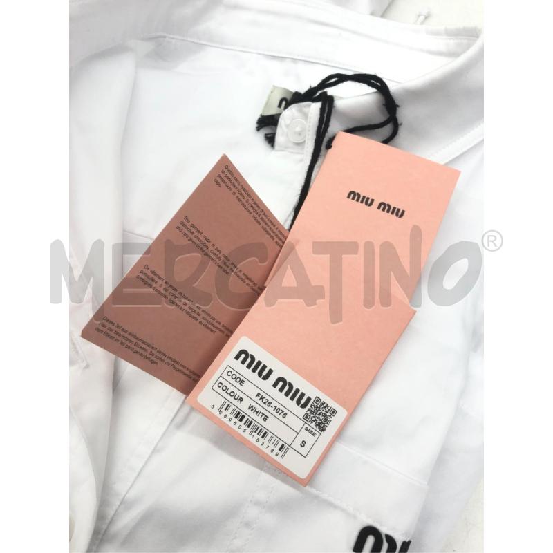CAMICIA DONNA MIU MIU BIANCA NEW COULISSE  | Mercatino dell'Usato Roma somalia 4