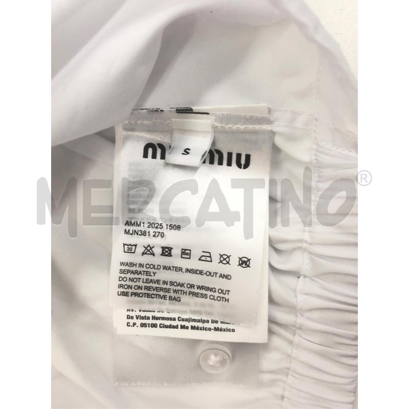 CAMICIA DONNA MIU MIU BIANCA NEW COULISSE  | Mercatino dell'Usato Roma somalia 5