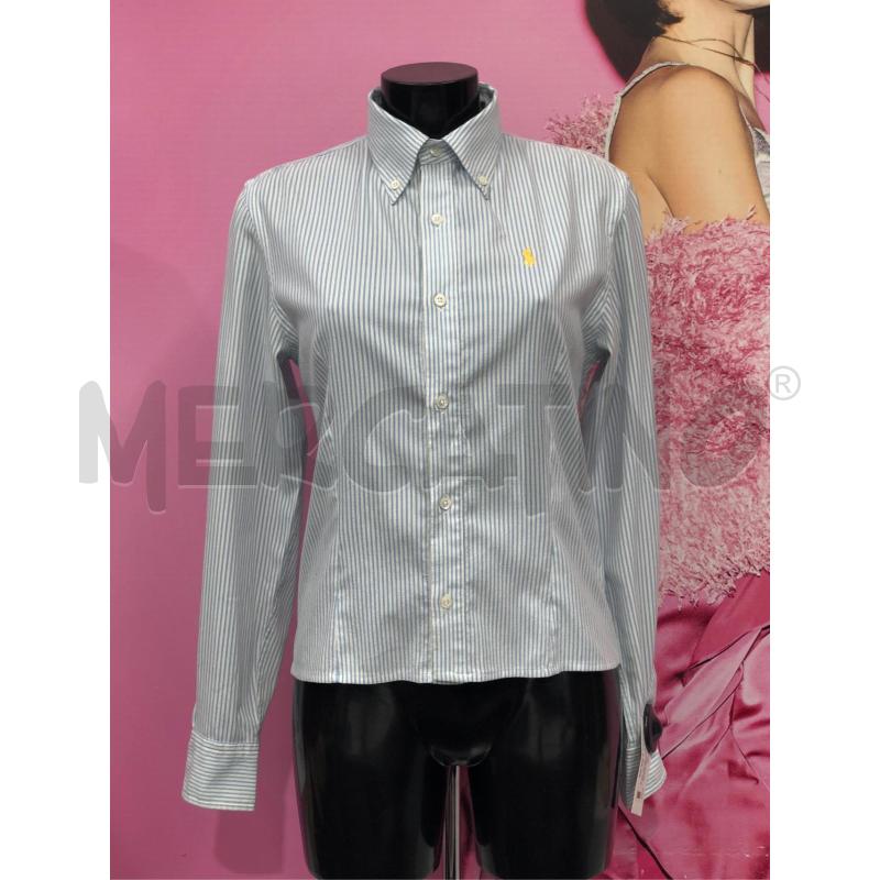 CAMICIA DONNA RALPH LAUREN RIGA BIANCA AZZURRA  | Mercatino dell'Usato Roma somalia 1