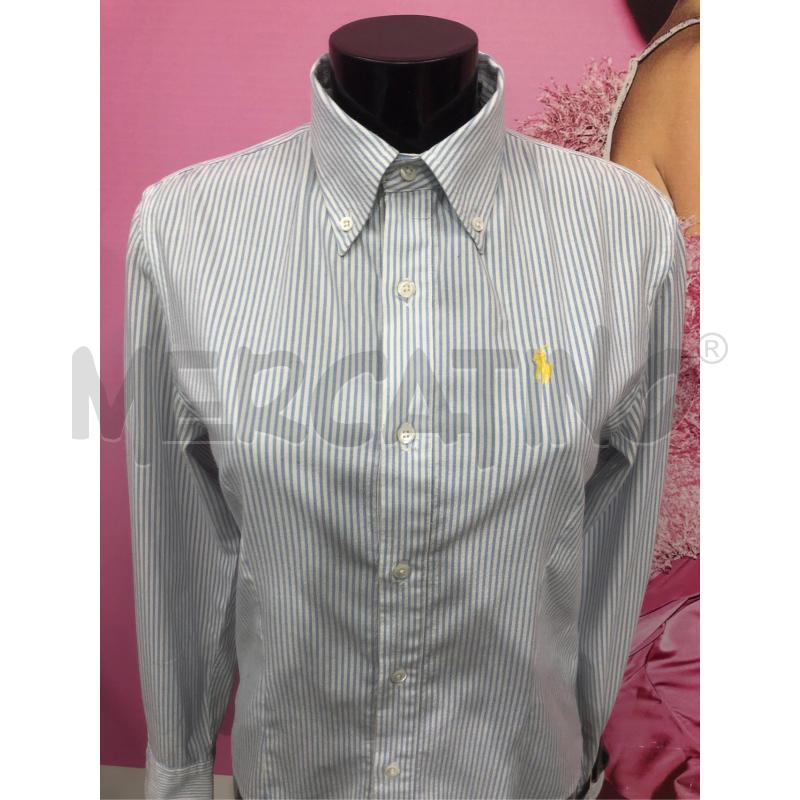 CAMICIA DONNA RALPH LAUREN RIGA BIANCA AZZURRA  | Mercatino dell'Usato Roma somalia 2