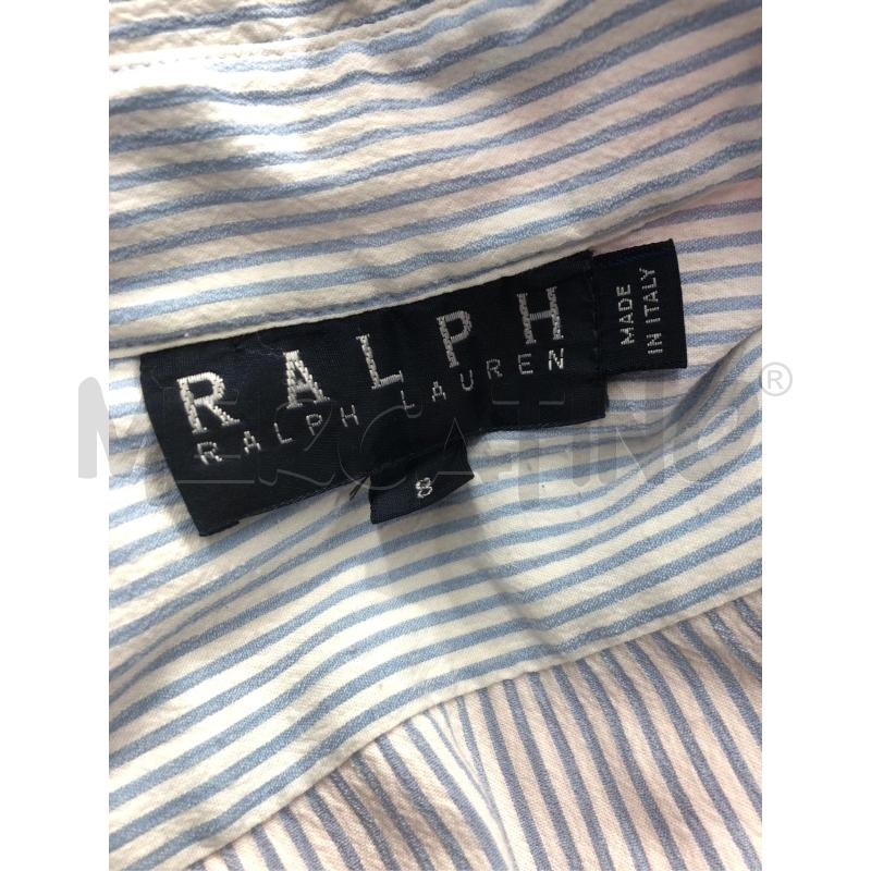 CAMICIA DONNA RALPH LAUREN RIGA BIANCA AZZURRA  | Mercatino dell'Usato Roma somalia 5