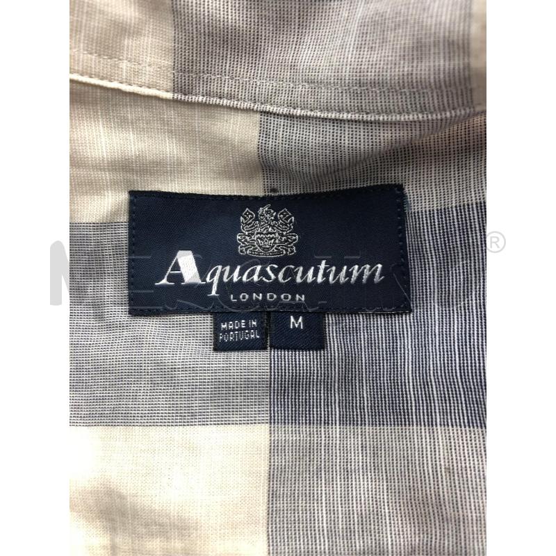 CAMICIA UOMO AQUASCUTUM BEIGE QUADRO  | Mercatino dell'Usato Roma somalia 5