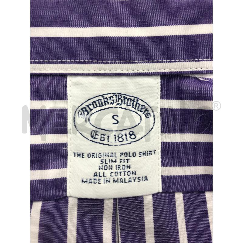 CAMICIA UOMO BROOKS BROTHERS VIOLA RIGA BIANC NEW  | Mercatino dell'Usato Roma somalia 5