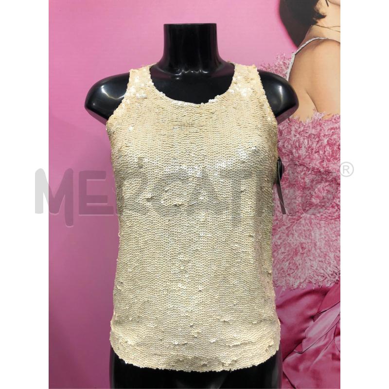 CANOTTA DONNA PAROSH BEIGE PAILLETTES  | Mercatino dell'Usato Roma somalia 1