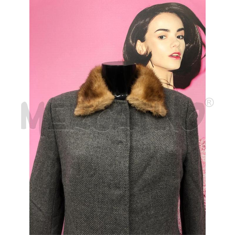 CAPPOTTO DONNA DOLCE&GABBANA GRIGIO COLLO VISONE | Mercatino dell'Usato Roma somalia 2