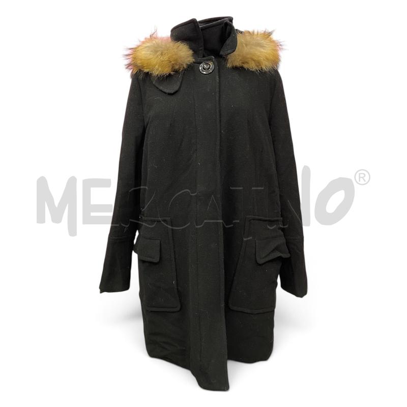 CAPPOTTO DONNA MARELLA NERO CAPP PELLICCIA | Mercatino dell'Usato Roma somalia 1