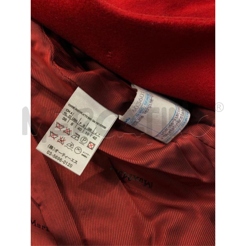 CAPPOTTO DONNA MAX MARA ROSSO  | Mercatino dell'Usato Roma somalia 5