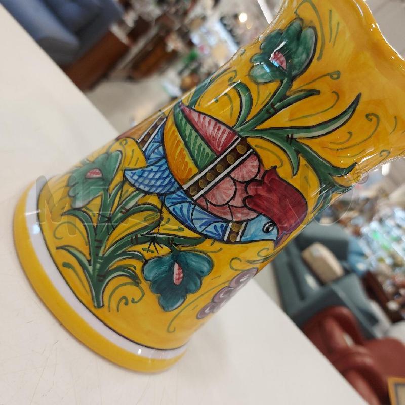 CARAFFA CERAMICA GIALLA UCCELLINO COLORATO | Mercatino dell'Usato Roma somalia 2