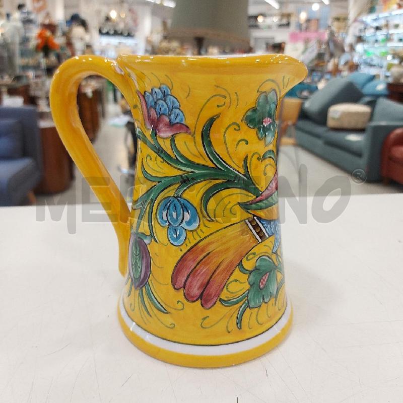 CARAFFA CERAMICA GIALLA UCCELLINO COLORATO | Mercatino dell'Usato Roma somalia 3