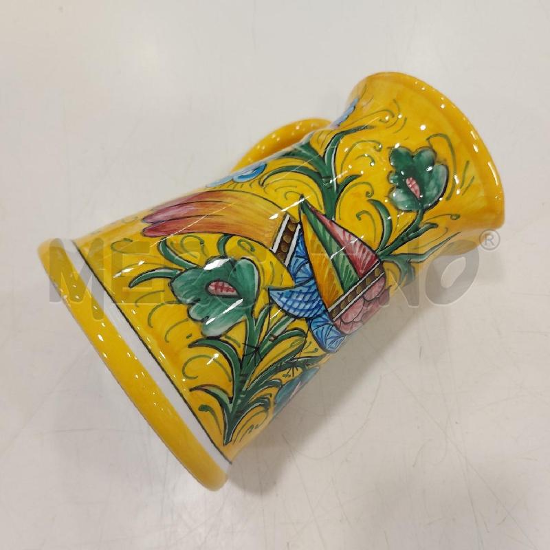 CARAFFA CERAMICA GIALLA UCCELLINO COLORATO | Mercatino dell'Usato Roma somalia 5