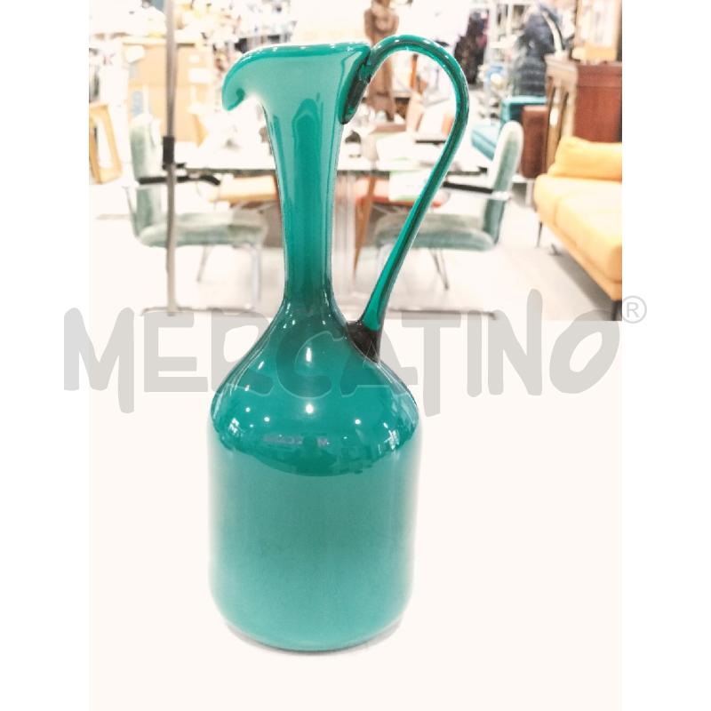 CARAFFA VETRO INCAMICIATO VERDE PETROLIO  | Mercatino dell'Usato Roma somalia 1
