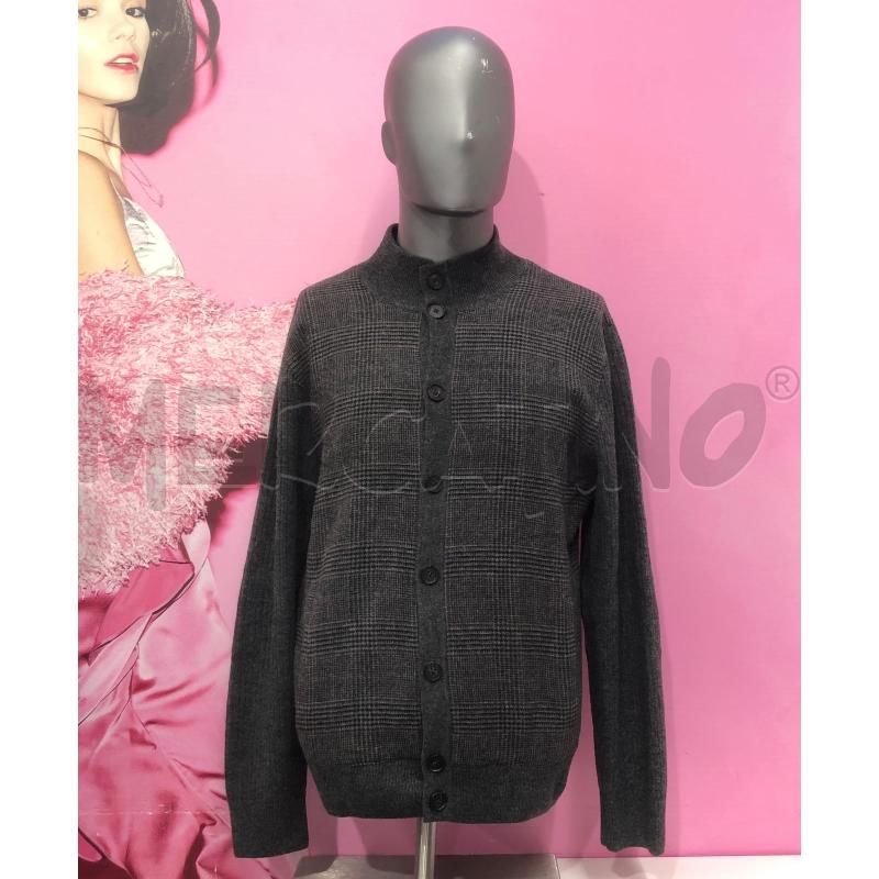 CARDIGAN UOMO HACKETT LONDON GRIGIO QUADRO MARROBNE  | Mercatino dell'Usato Roma somalia 1