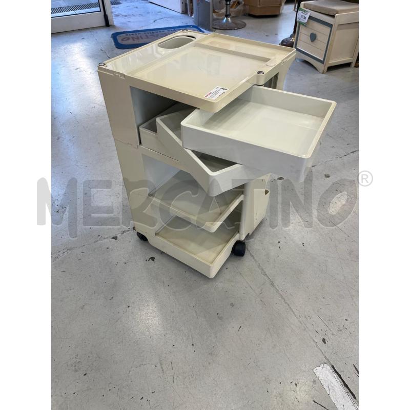 CARRELLO PORTAOGGETTI BIANCO JOE COLOMBO | Mercatino dell'Usato Roma somalia 2