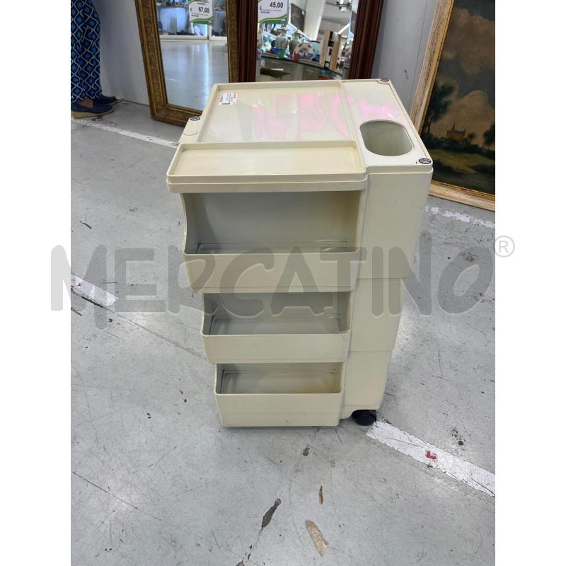CARRELLO PORTAOGGETTI BIANCO JOE COLOMBO | Mercatino dell'Usato Roma somalia 3