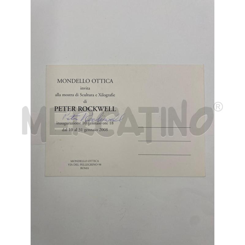 CARTOLINA MOSTRA PETER ROCKWELL AUTOGRAFATA | Mercatino dell'Usato Roma somalia 2
