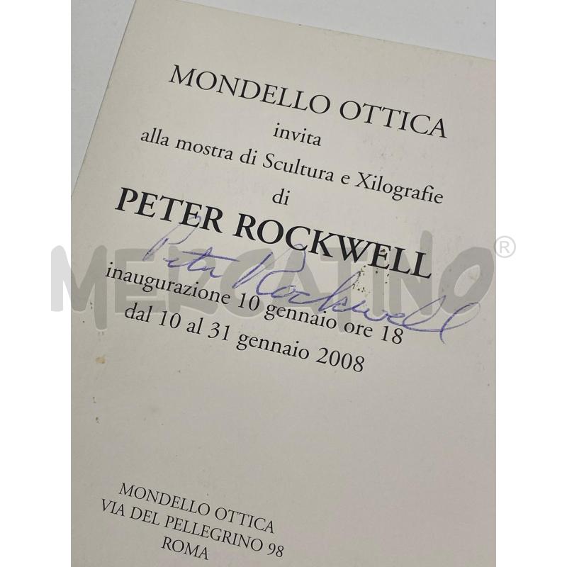 CARTOLINA MOSTRA PETER ROCKWELL AUTOGRAFATA | Mercatino dell'Usato Roma somalia 3