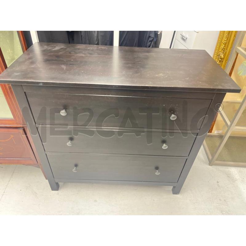 CASSETTIERA  NERA IKEA 3 CASS | Mercatino dell'Usato Roma somalia 2