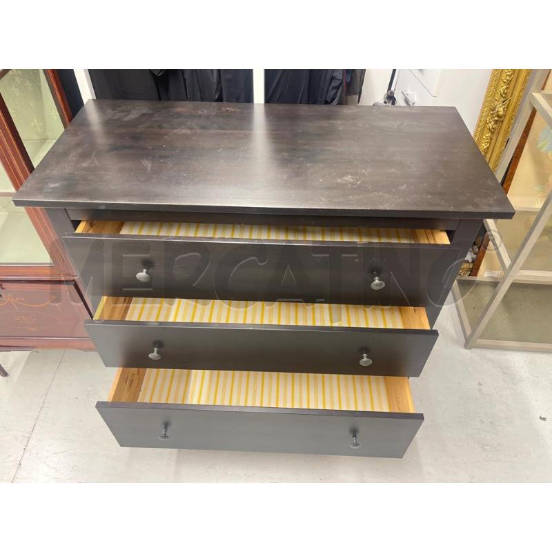 CASSETTIERA  NERA IKEA 3 CASS | Mercatino dell'Usato Roma somalia 3