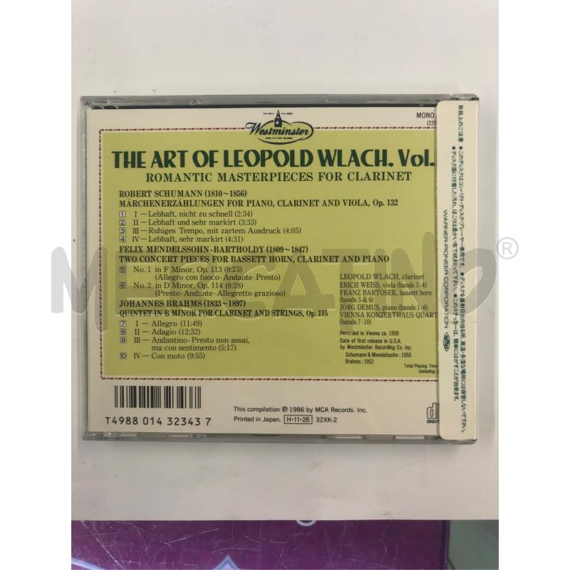 CD THE ART OF LEOPOLD WLACH JAPAN 1/2 | Mercatino dell'Usato Roma somalia 3