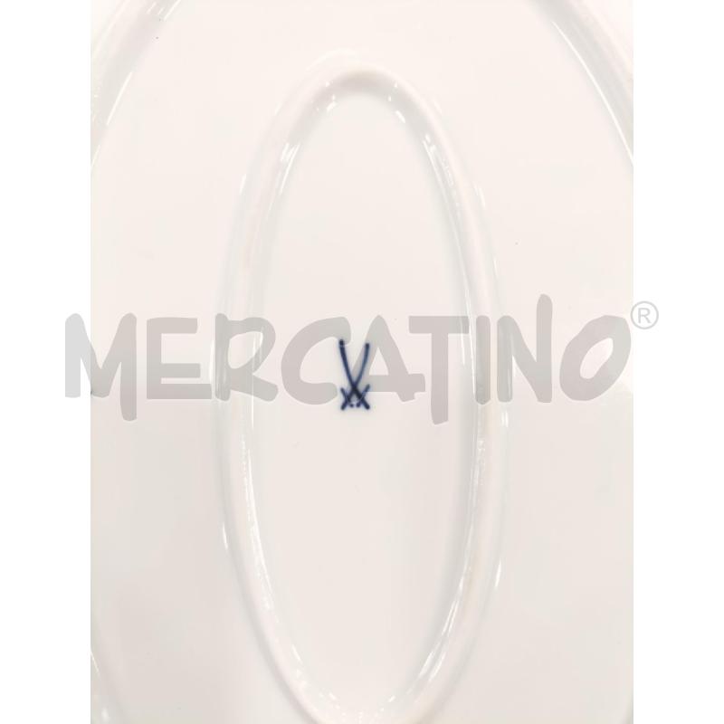CESTINO MEISSEN BORDO TRAFORATO OVALE DECORI BLU | Mercatino dell'Usato Roma somalia 3