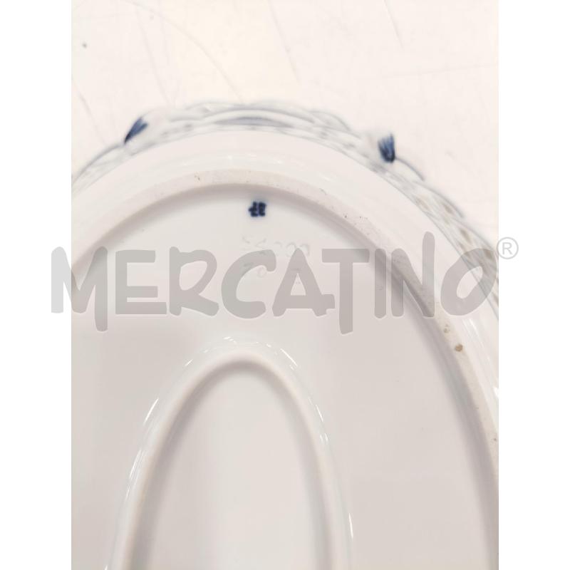 CESTINO MEISSEN BORDO TRAFORATO OVALE DECORI BLU | Mercatino dell'Usato Roma somalia 4