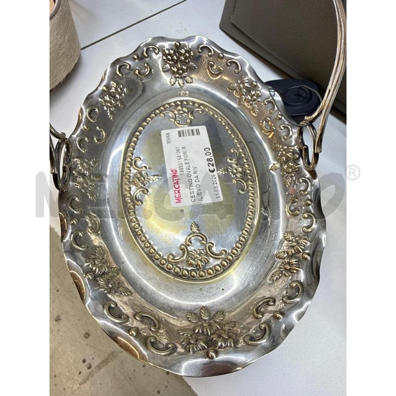 CESTINO OVALE FIORI RILIEVO DA RIV | Mercatino dell'Usato Roma somalia 2