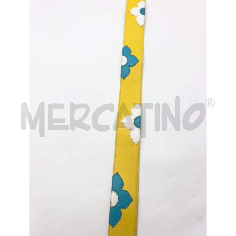CINTURA DONNA ESCADA GIALLA FIORI  | Mercatino dell'Usato Roma somalia 2