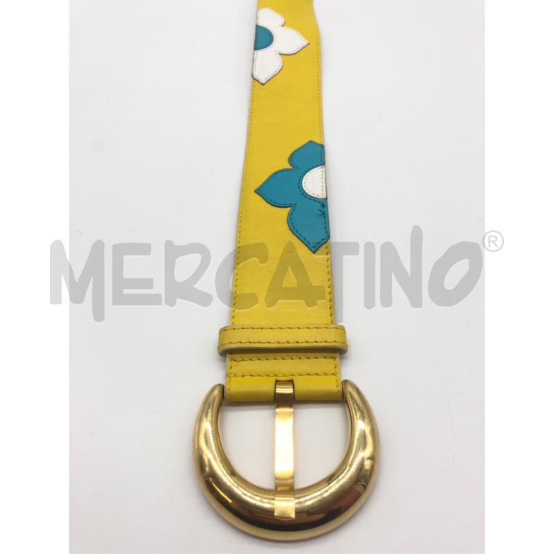 CINTURA DONNA ESCADA GIALLA FIORI  | Mercatino dell'Usato Roma somalia 3