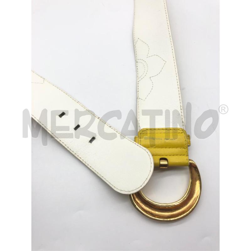 CINTURA DONNA ESCADA GIALLA FIORI  | Mercatino dell'Usato Roma somalia 5