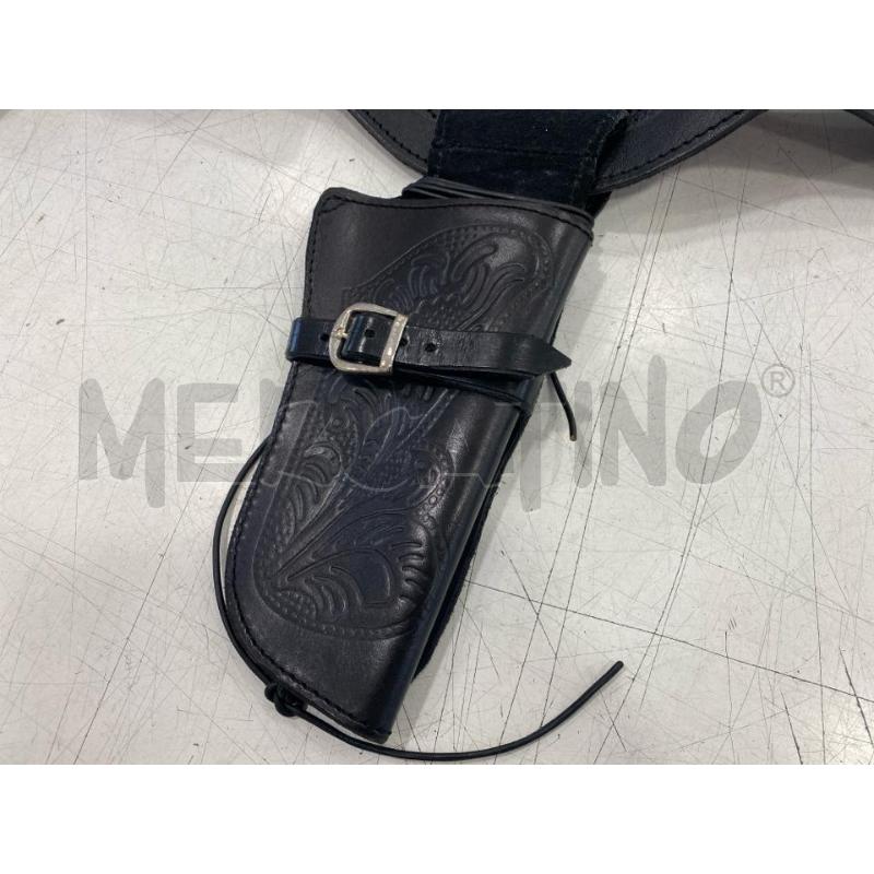 CINTURONE PORTA CARTUCCE E PISTOLA NERA  | Mercatino dell'Usato Roma somalia 2