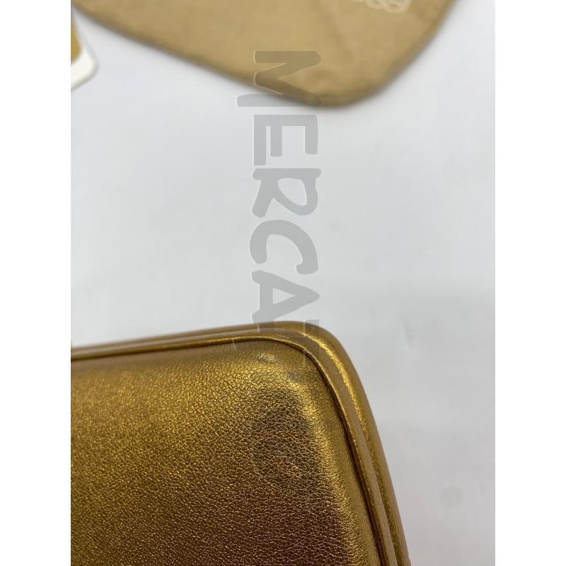 CLUTCH SERGIO ROSSI BRONZATA PELLE  | Mercatino dell'Usato Roma somalia 5