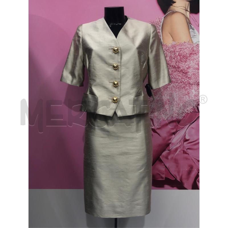 COMPLETO DONNA CELINE BEIGE TAFFETA LUCIDO G+G | Mercatino dell'Usato Roma somalia 1